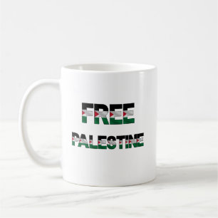 Frihet för Palestina Flagga Brev Unity Pride Freed Kaffemugg