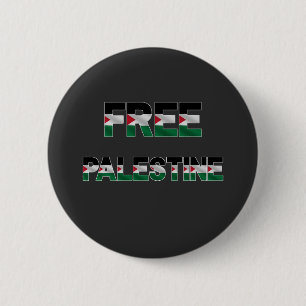 Frihet för Palestina Flagga Brev Unity Pride Freed Knapp