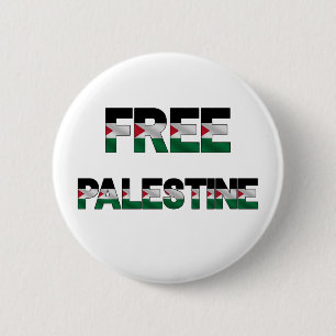Frihet för Palestina Flagga Brev Unity Pride Freed Knapp