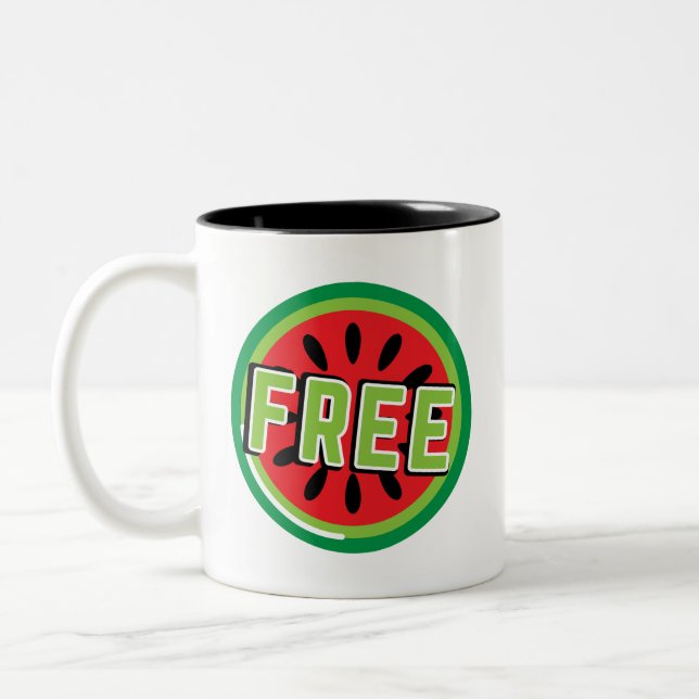 Frihet för Palestina - Frihet för Palestina Två-Tonad Mugg (Vänster)