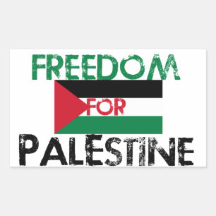 Frihet för Palestina Rektangulärt Klistermärke