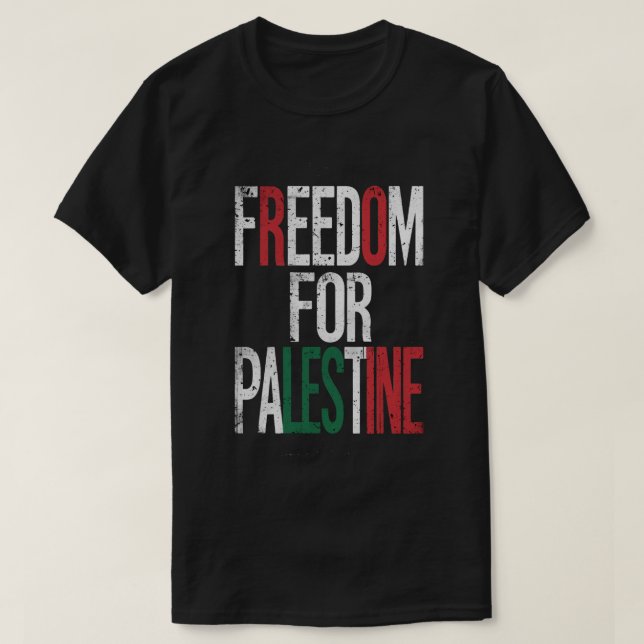 Frihet för Palestina T Shirt (Design framsida)