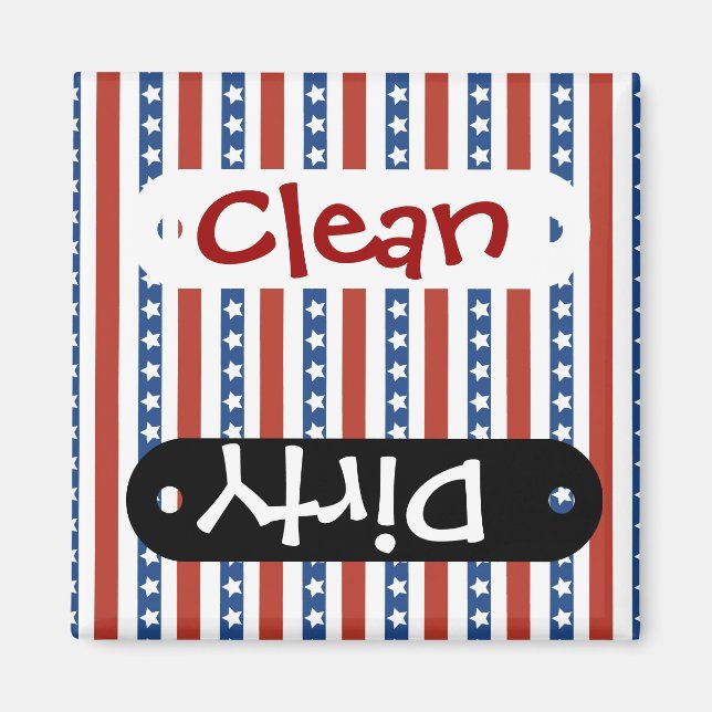 Frihet för patriotiska Rött vitt blått Stars och s Magnet (Framsidan)