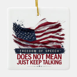 Frihet för Tal Elak inte bara Behålla att prata Julgransprydnad Keramik