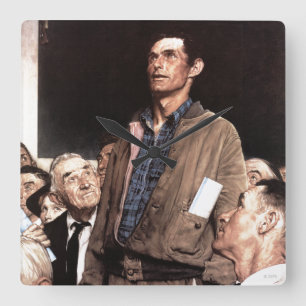 Frihet för Tal Fyrkantig Klocka