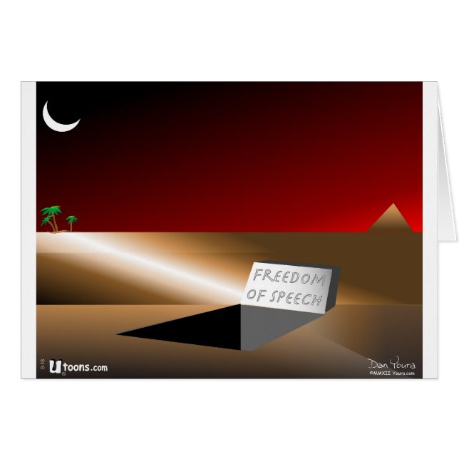 Frihet för Tal Hälsningskort (Framsidan Horizontal)