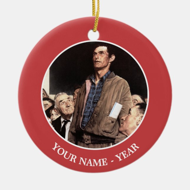 Frihet för Tal Julgransprydnad Keramik (Framsidan)