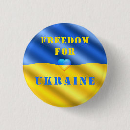 Frihet för Ukraina - knapp för Flagga - Fredsstöd