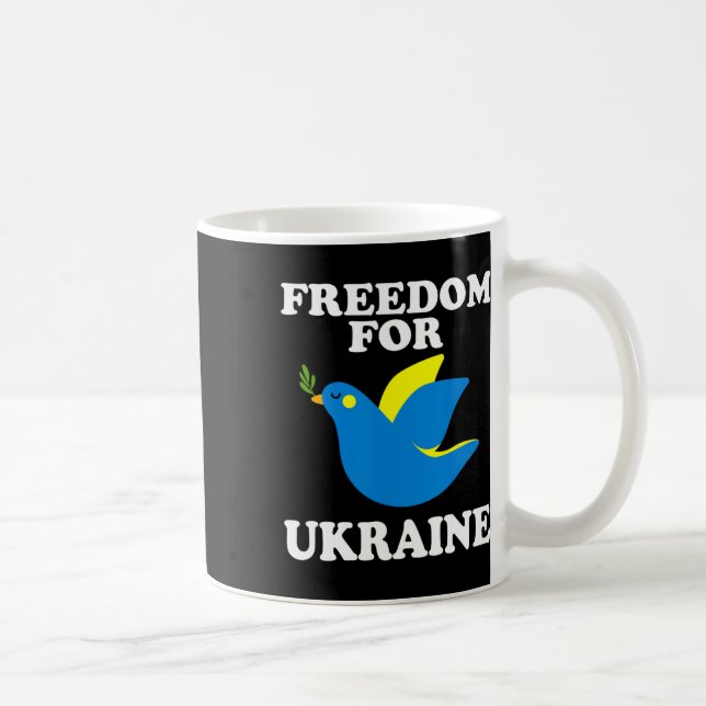 Frihet För Ukraina Stöd Ukrainarna  Kaffemugg (Höger)