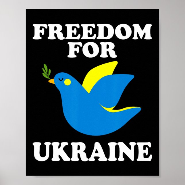 Frihet För Ukraina Stöd Ukrainarna  Poster (Framsidan)