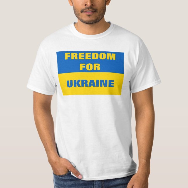 FRIHET FÖR UKRAINA T-Shirt (Framsida)