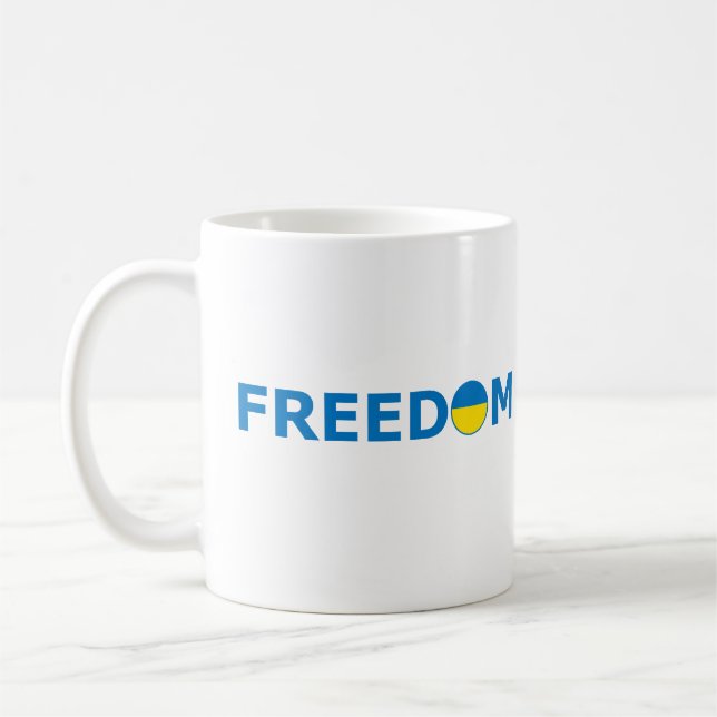 Frihet för Ukraina T-Shirt Kaffemugg (Vänster)