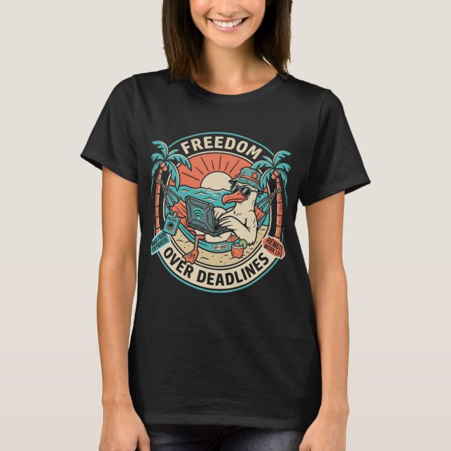 Frihet före deadlines Tee (Framsida)