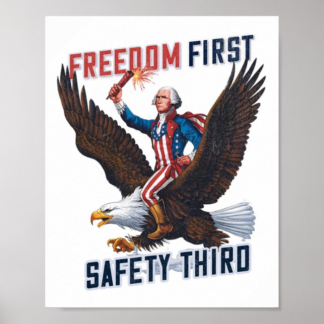 Frihet första säkerhet Tredje juli Patriotic V Poster (Framsidan)