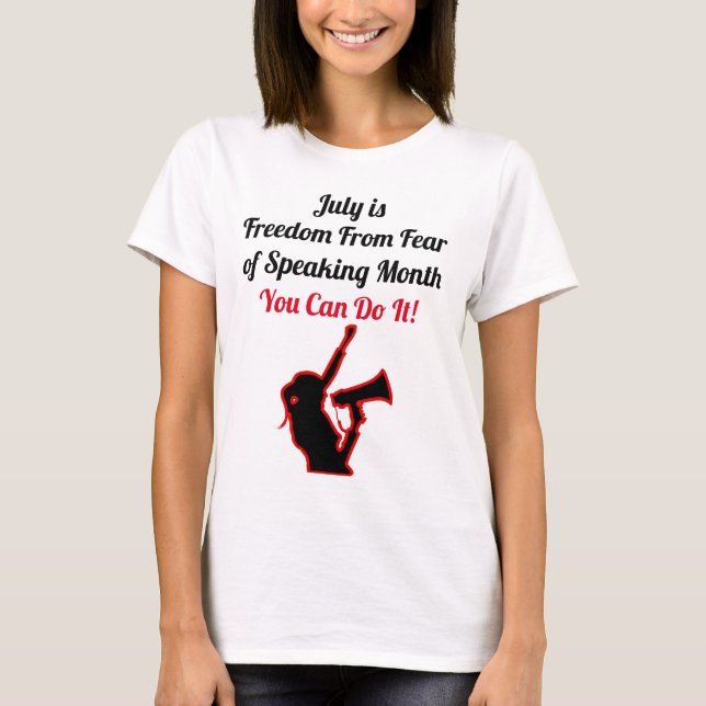 Frihet från fruktan för talarmånad t shirt (Framsida)
