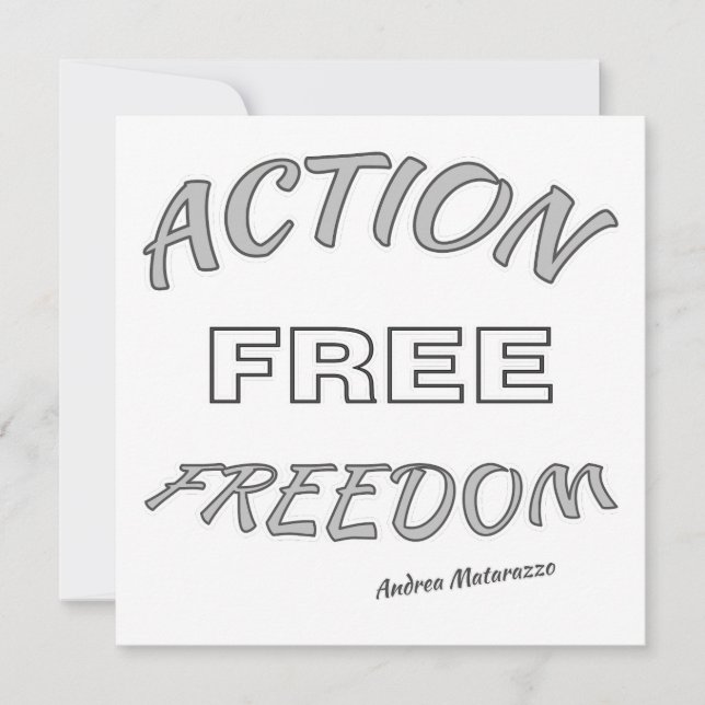 Frihet från handling inbjudningar (Framsida)