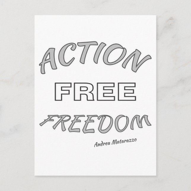 Frihet från handling vykort (Framsida)