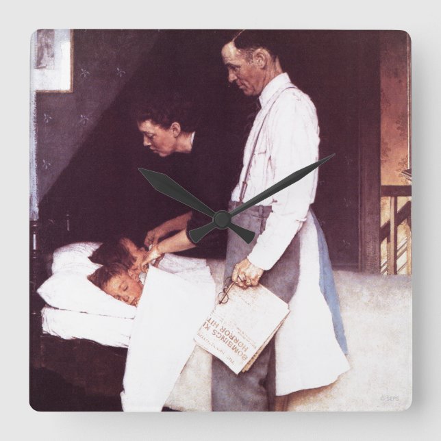 Frihet från rädsla fyrkantig klocka (Framsida)