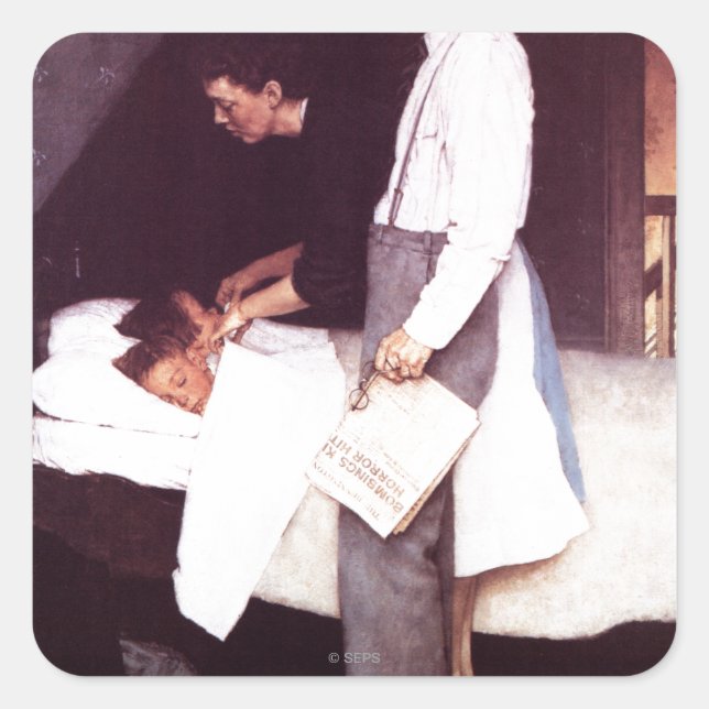 Frihet från rädsla fyrkantigt klistermärke (Framsida)