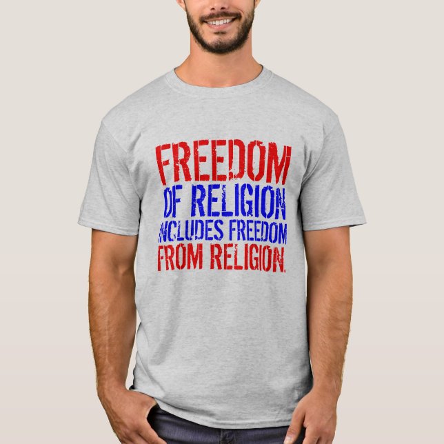 FRIHET FRÅN RELIGIONT-TRÖJA TEE SHIRT (Framsida)