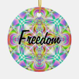 "Frihet - frihet" Julgransprydnad Keramik