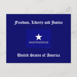 Frihet, frihet och rättvisa vykort