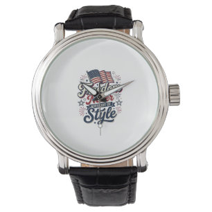Frihet Går Aldrig Ur Stil Patriotisk Tröja De Armbandsur