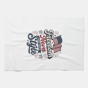 Frihet Går Aldrig Ur Stil Patriotisk Tröja De Kökshandduk