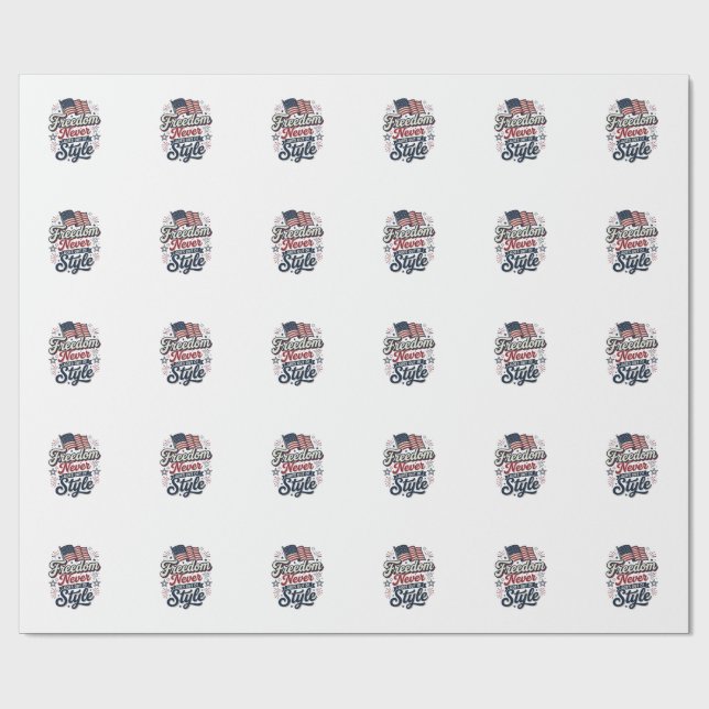Frihet Går Aldrig Ur Stil Patriotisk Tröja De Presentpapper (Platt)