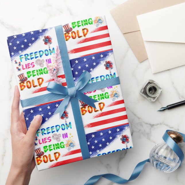 Frihet Gåva Ligger I Att Vara Djärv Presentpapper (Gifting)