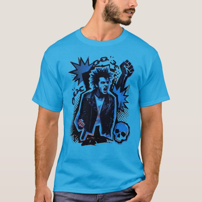 Frihet Genom Kaos Tröja Punk Rebell Grafik (Framsida)