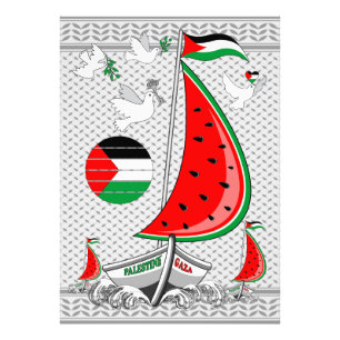 Frihet Global Sumud Flotilla Boats till Gaza Fototryck