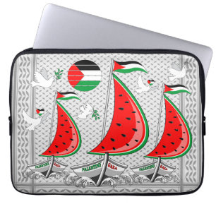 Frihet Global Sumud Flotilla Boats till Gaza Laptop Fodral