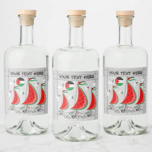Frihet Global Sumud Flotilla Boats till Gaza Spritflaskor Etikett