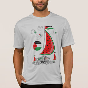 Frihet Global Sumud Flotilla Boats till Gaza T Shirt