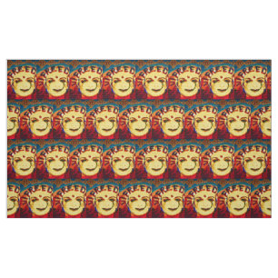 Frihet Gult smiley face Tyg
