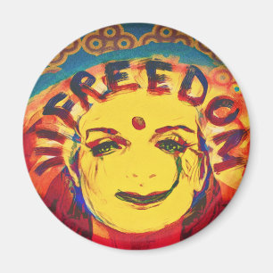 Frihet Gulten smiley face Magnet
