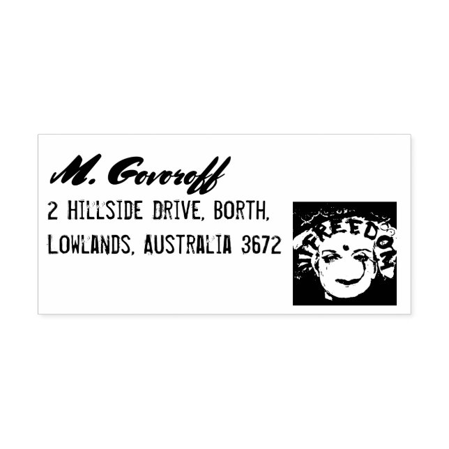 Frihet Gulten smiley face Stämpel (Tryck)