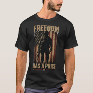 Frihet Har Ett Pris Amerikansk Soldat Patriotisk T Shirt