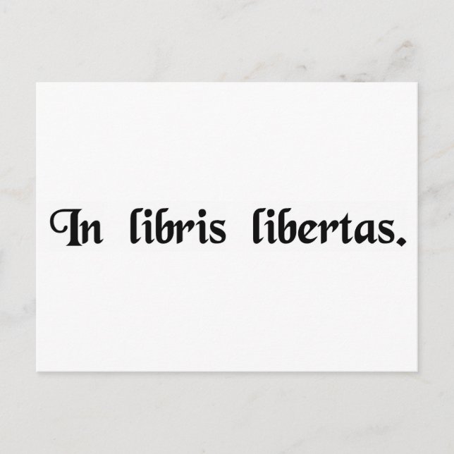 Frihet i bokar vykort (Framsida)