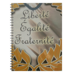 Frihet, jämlikhet, broderskap: en blomstrande fram anteckningsbok med spiral