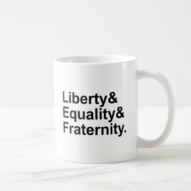 Frihet Jämlikhet Broderskap Franska Republikens va Kaffemugg (Höger)