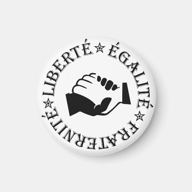 Frihet, jämlikhet, broderskap magnet (Framsidan)
