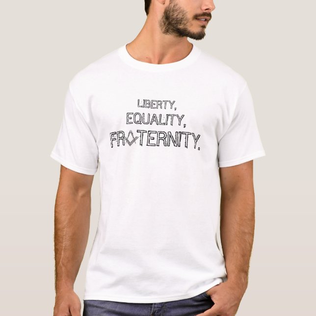 Frihet jämställdhet, Masonic utslagsplats för T Shirt (Framsida)