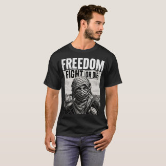 "Frihet: Kämpa eller dö" Svart grafisk herrt-shirt T Shirt