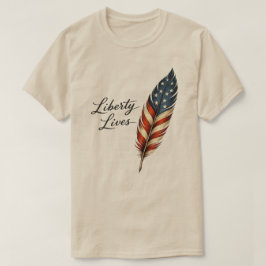 Frihet Lever Fjäder T Shirt