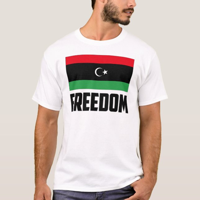 Frihet - Libyen Tee Shirt (Framsida)