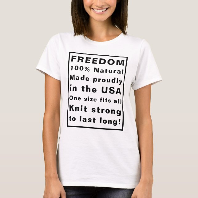 Frihet, Märkre (ljus) T-Shirt (Framsida)