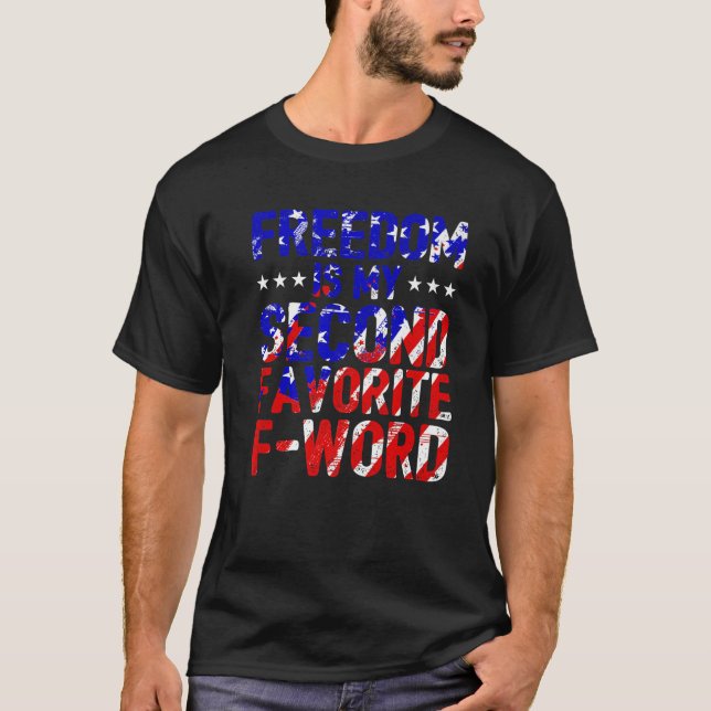 Frihet min andra favorit från Ord Veteran Patrioti T Shirt (Framsida)