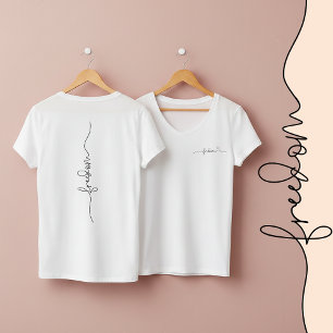 Frihet Minimalistisk Typografi Design T Shirt